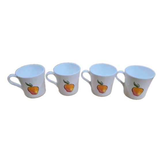 Corningware Other - Vintage Corning Ware Fruit Basket Tea Cup Mug USA Set of 4 Cottagecore